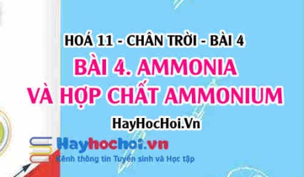 Tính chất vật lí, tính chất hoá học của Ammonia (NH3), Ammonium và ứng dụng? Hoá 11 chân trời bài 4
